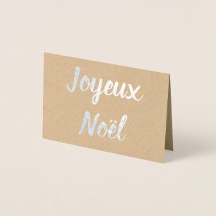 Carte Dorée Joyeux Noël