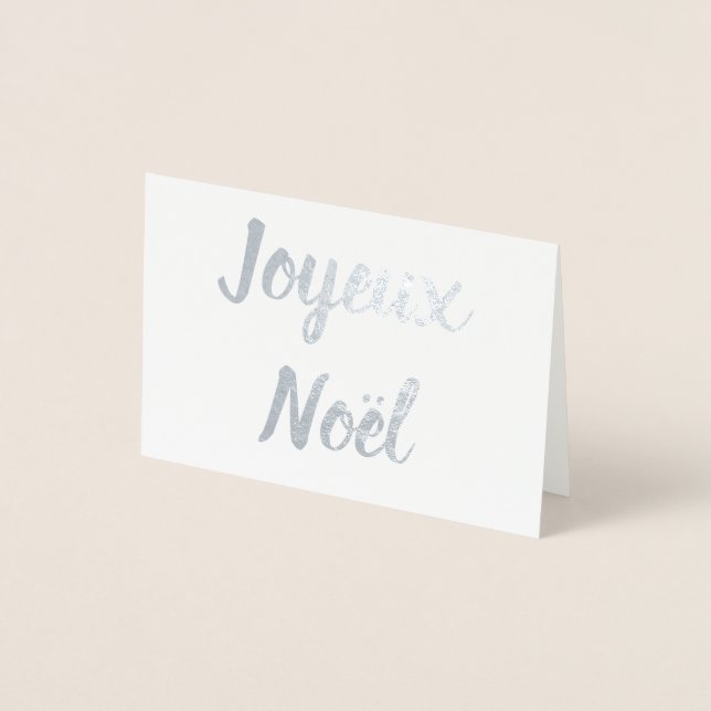 Carte Dorée Joyeux Noël (Devant)