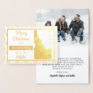 Carte Dorée Joyeux Noël de l'Etat d'Idaho   Photo