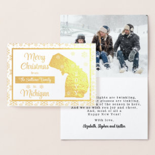 Carte Dorée Joyeux Noël de Michigan State   Photo
