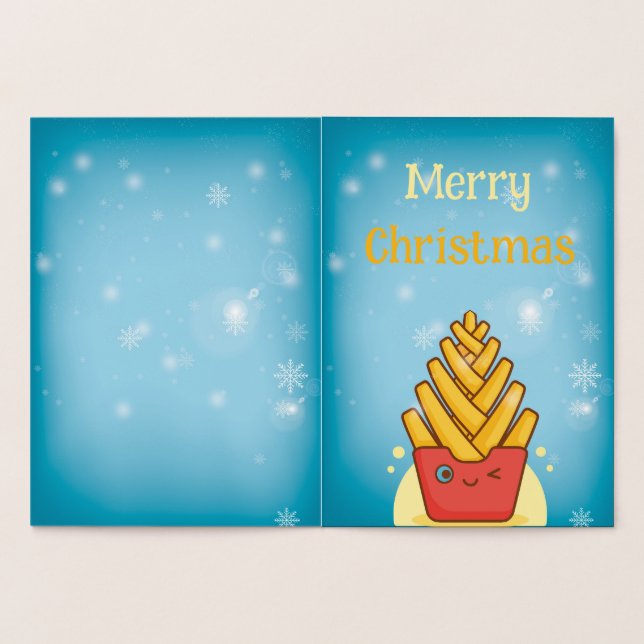 Carte Dorée Joyeux Noël drôle (Intérieur)