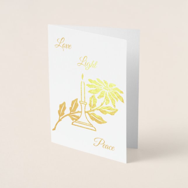 Carte Dorée Joyeux Noël Gold Foil (Devant)