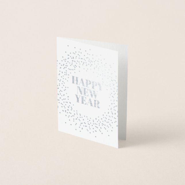 Carte Dorée Joyeux nouvel an moderne Sparkler (Devant)