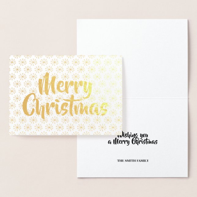Carte Dorée Joyeux or de Noël (Affichage)