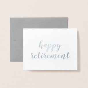 Carte Dorée Joyeux Retraite Pinceau Argent Pinceau Brosse