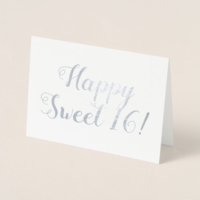Carte Dorée Joyeux Sweet 16 ! (Devant)