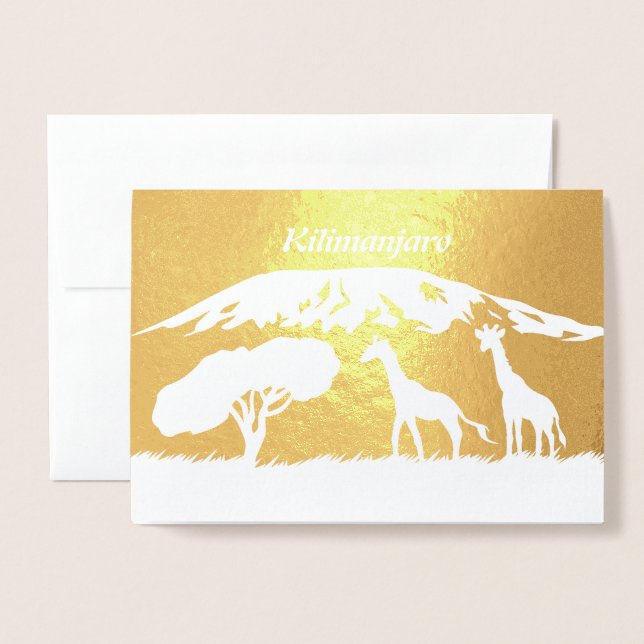 Carte Dorée Kilimanjaro (Devant avec enveloppe)