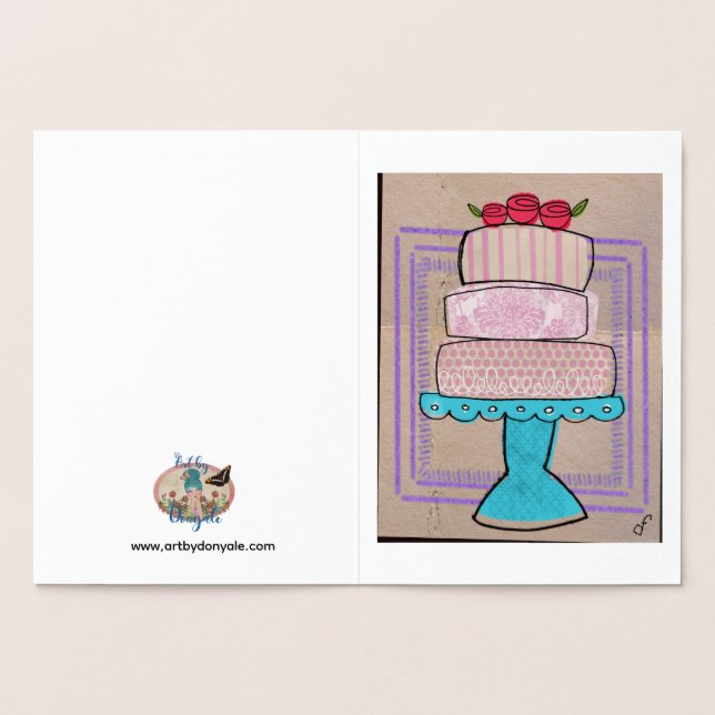 Carte Dorée La Tour Pastel Motif (Intérieur)