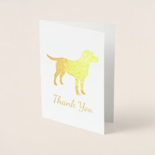 Carte Dorée Labrador Chien Baby shower Blue Boy Lab