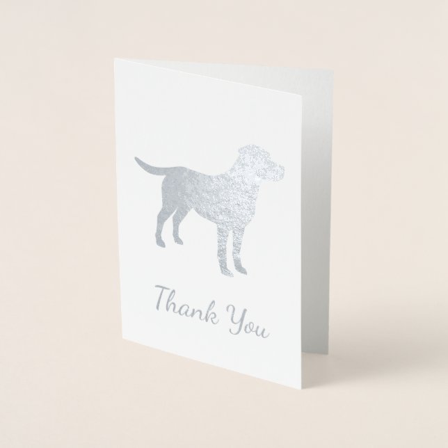 Carte Dorée Labrador Chien Baby shower Blue Boy Lab (Devant)