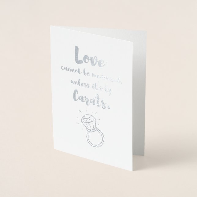 Carte Dorée L'amour drôle est mesuré en carats Diamants (Devant)