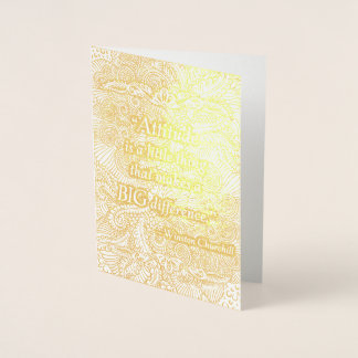 Carte Dorée L'attitude est une petite chose - Citation positiv