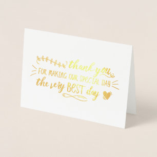 Carte Dorée Le charme du Merci Mariage