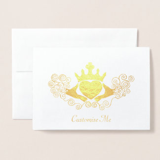 Carte Dorée Le Claddagh (en or)