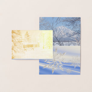 Carte Dorée Le Flocon De Neige Personnalise La Destinée Destin