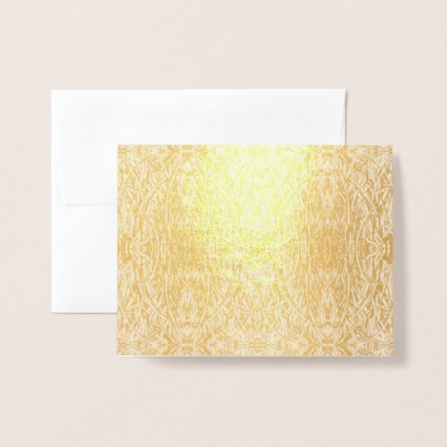 Carte Dorée Le motif 'Antique Perse Rug- Look' CGGWOMF ! (Devant avec enveloppe)