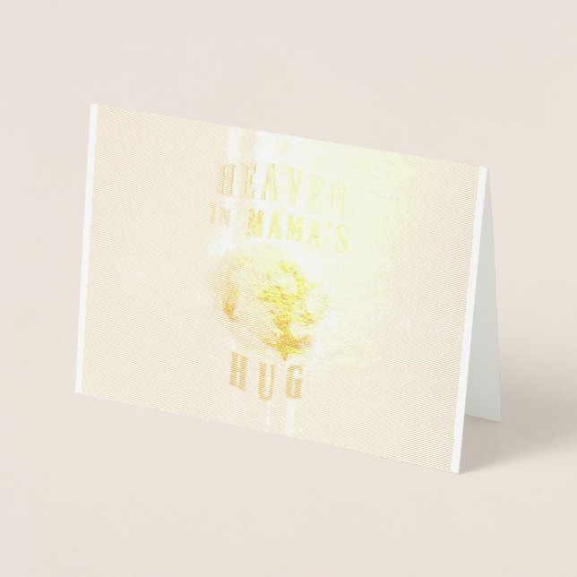 Carte Dorée Le Paradis dans le câlin de Maman orangs-outans Bo (Devant)