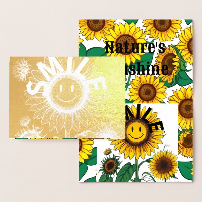 Carte Dorée Le soleil joyeux de la nature (Affichage)