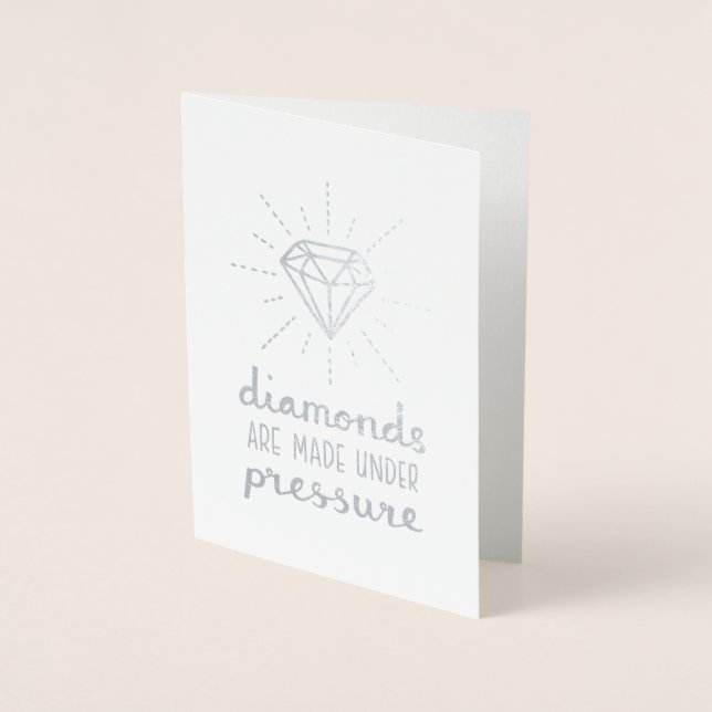 Carte Dorée Les diamants sont faits sous pression feuille d'ar (Devant)