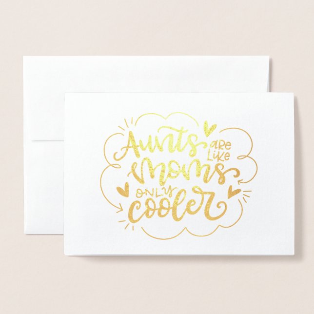 Carte Dorée Les filles sont comme des mamans, seulement glaciè (Devant avec enveloppe)