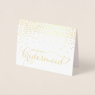 Carte Dorée Les Points De Confetti À Huile D'Or Serez-Vous Ma