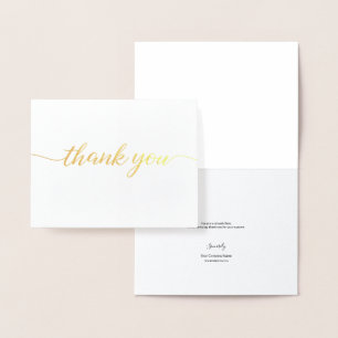 Carte Dorée Logo Elegant Real Gold Foil NO Business