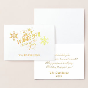 Carte Dorée L'or, C'EST LE TEMPS LE PLUS MERVEILLEUX DE L'ANNÉ