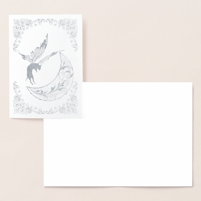 Carte Dorée Lune de chat cosmique (Affichage)