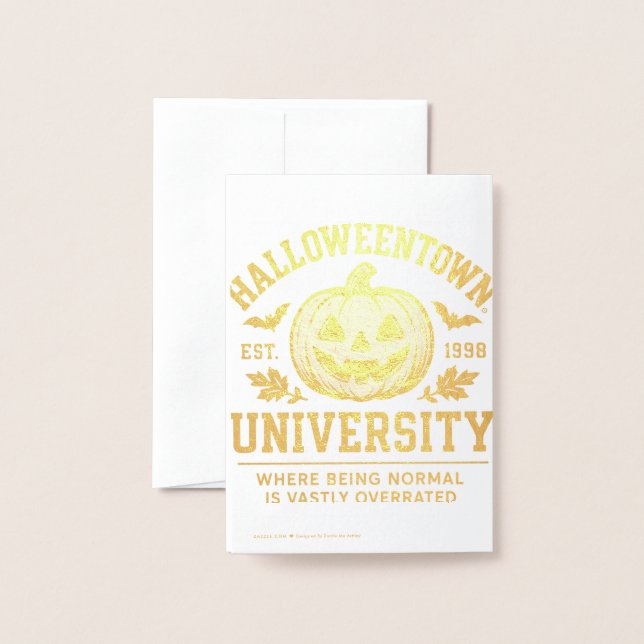 Carte Dorée L'université d'Halloweentown 1998 Où être normal (Derrière avec enveloppe)