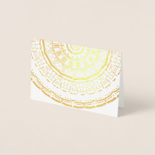 Carte Dorée mandala coloré
