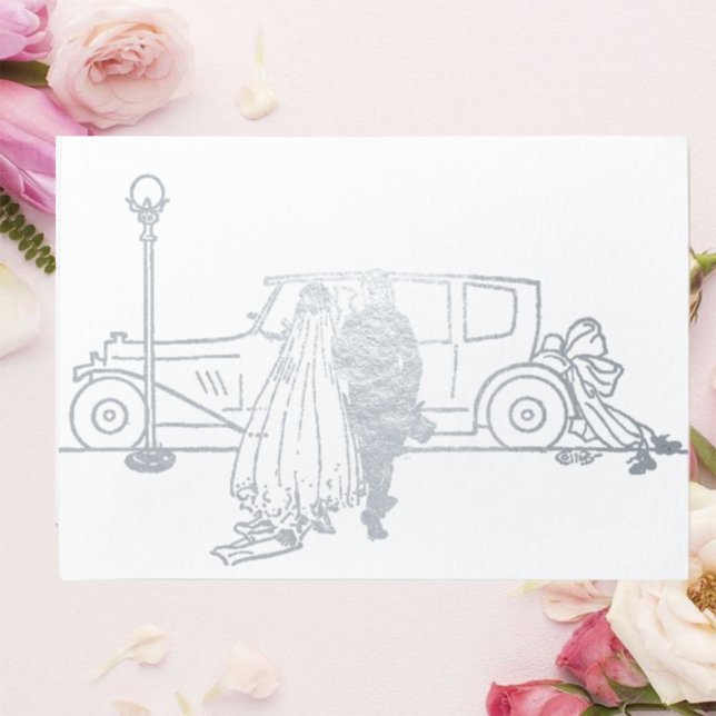 Carte Dorée Mariage de mariés des années 1920  (Créateur téléchargé)