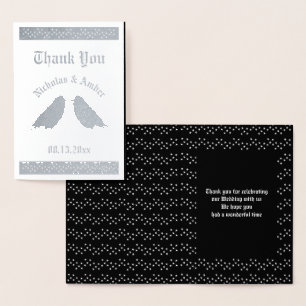 Carte Dorée Mariage gothique Baiser Ravens Personnalisé