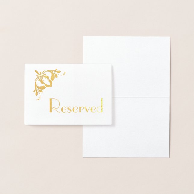 Carte Dorée Mariage personnalisé réservé (Affichage)