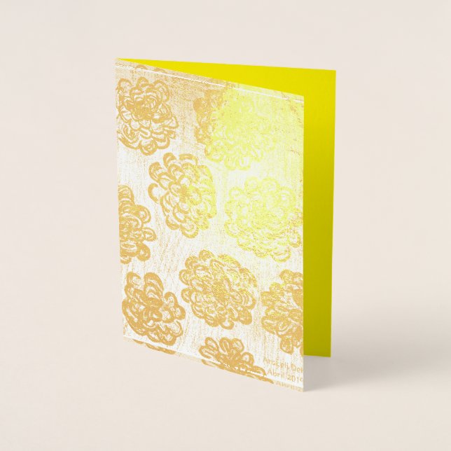 Carte Dorée Marigolds argenté (Devant)