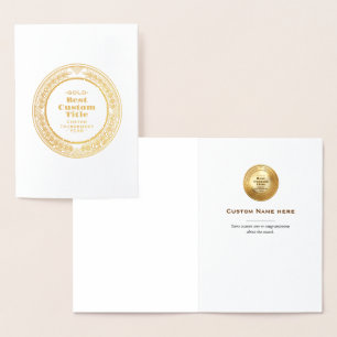 Carte Dorée Médaille d'or réaliste 3D personnalisable et modif