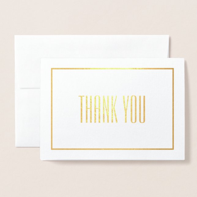 Carte Dorée Merci (Devant avec enveloppe)