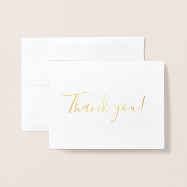 Carte Dorée Merci (Devant avec enveloppe)