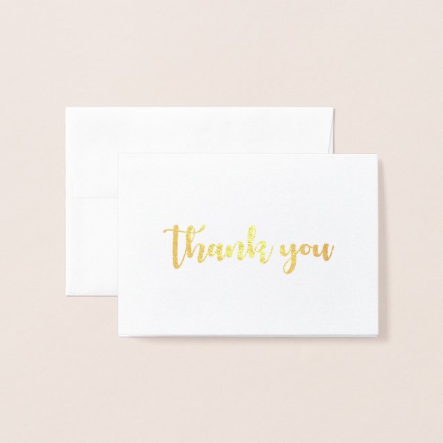 Carte Dorée Merci (Devant avec enveloppe)