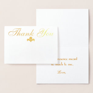 Carte Dorée Merci d'avoir assisté à ma douche nuptiale
