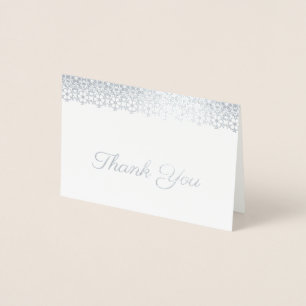 Carte Dorée Merci de  de pétoncle floral d'argent