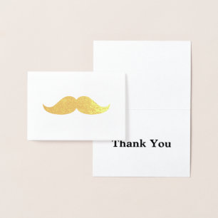 Carte Dorée Merci de moustache d'or