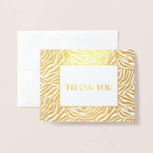 Carte Dorée Merci d'impression Zebra