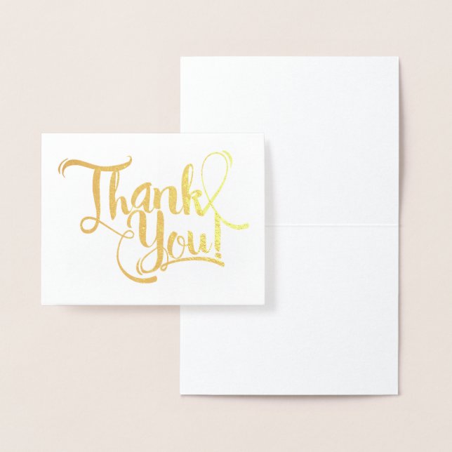 Carte Dorée Merci Gold Foil (Affichage)