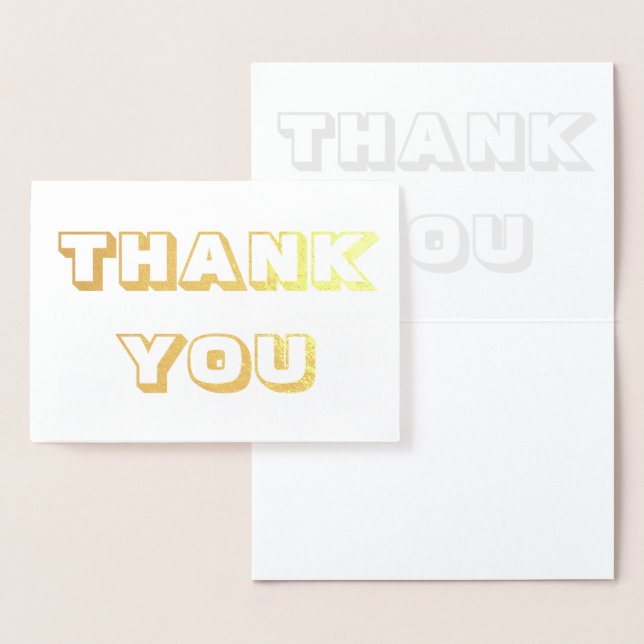 Carte Dorée Merci, Merci, or ou argent (Affichage)