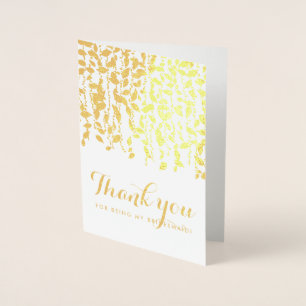 Carte Dorée Merci nuptiale Bridesmaid Gold Green