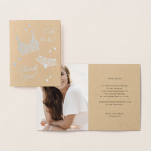 Carte Dorée Merci photo de la Fête des mariées de la Lingerie