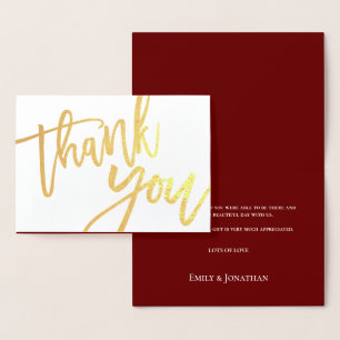 Carte Dorée Merci Script Mariage Bourgogne