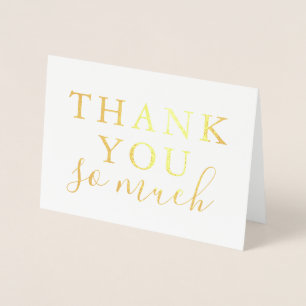 Carte Dorée Merci tant de Gold Foil Grey Card