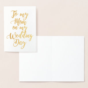 Carte Dorée Mère du Merci Mariage de la mariée ou de la chambr
