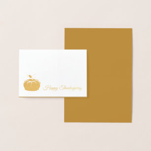 Carte Dorée Mini Card-Gold Foil Thanksgiving